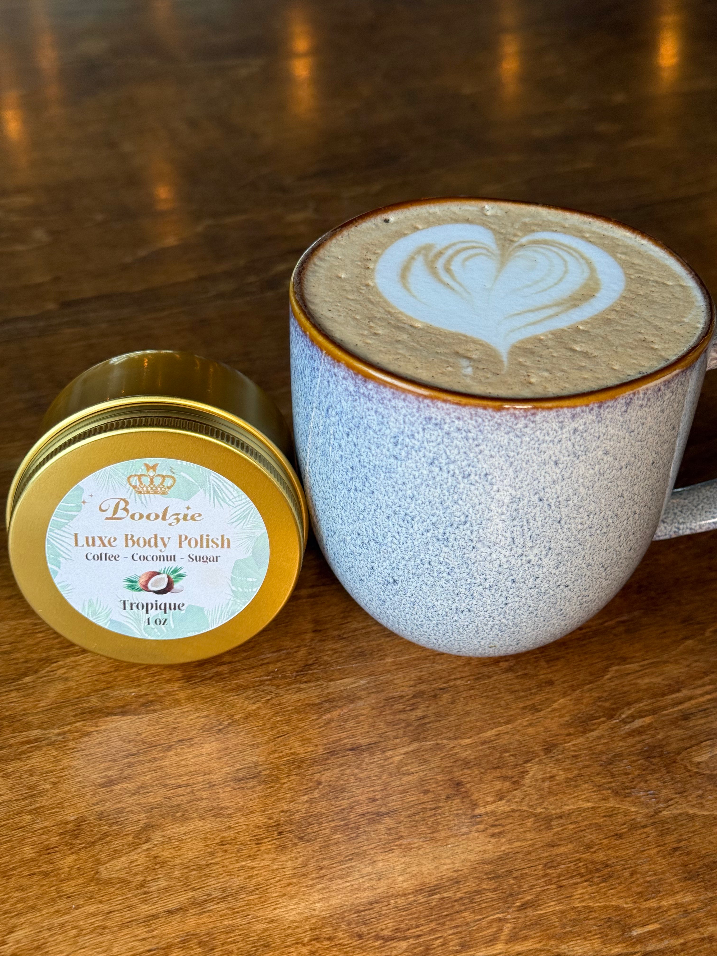 Bootzie Luxe Body Polish - Coconut-Coffee-Sugar, Infused with Vanilla, Coconut and Musk