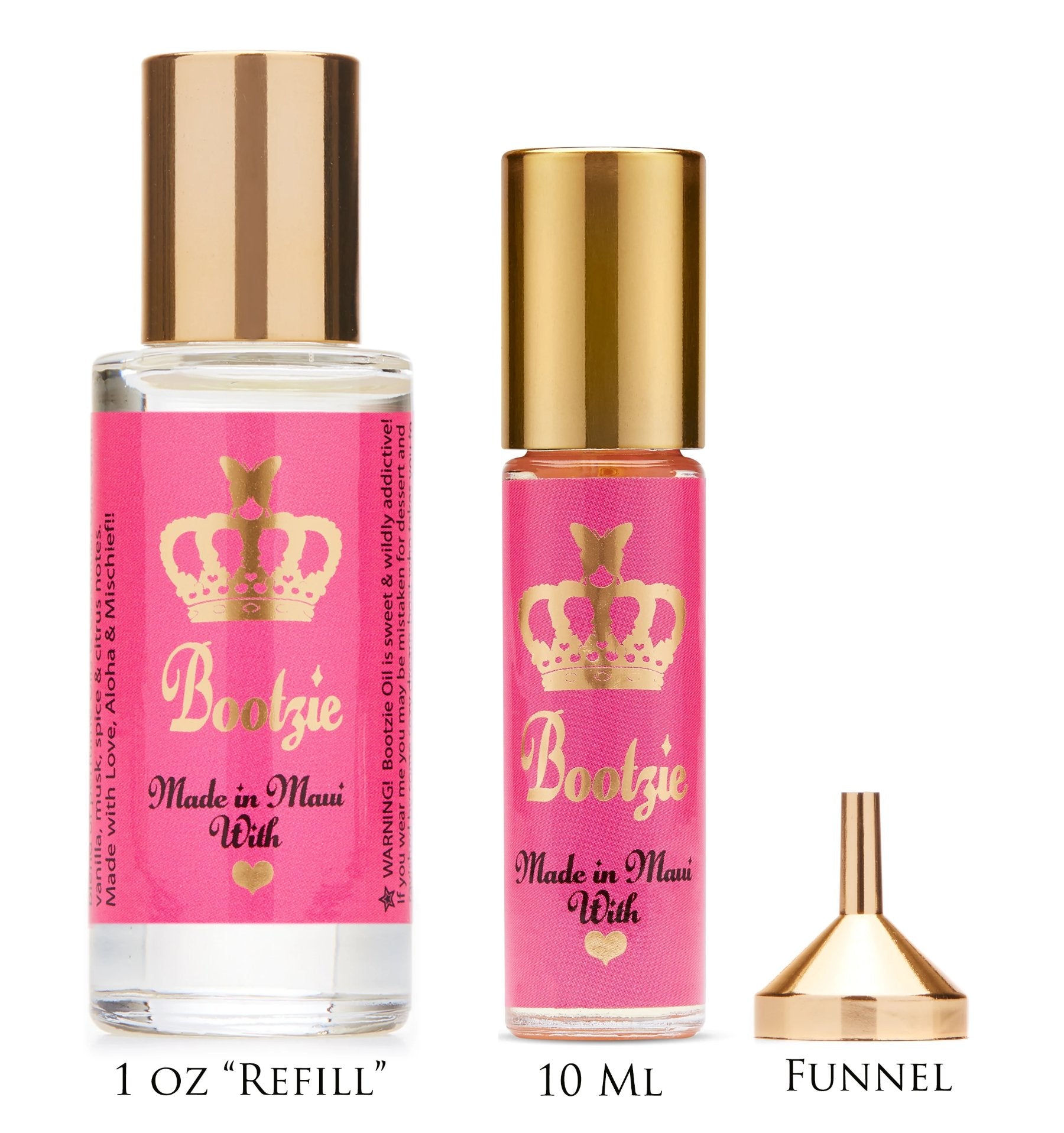 Perfume Oil - Vanilla, Citrus, Musk- Original Bootzie Oil -1 oz Refill + 1 Full Size 10ml Roller - Bootzie