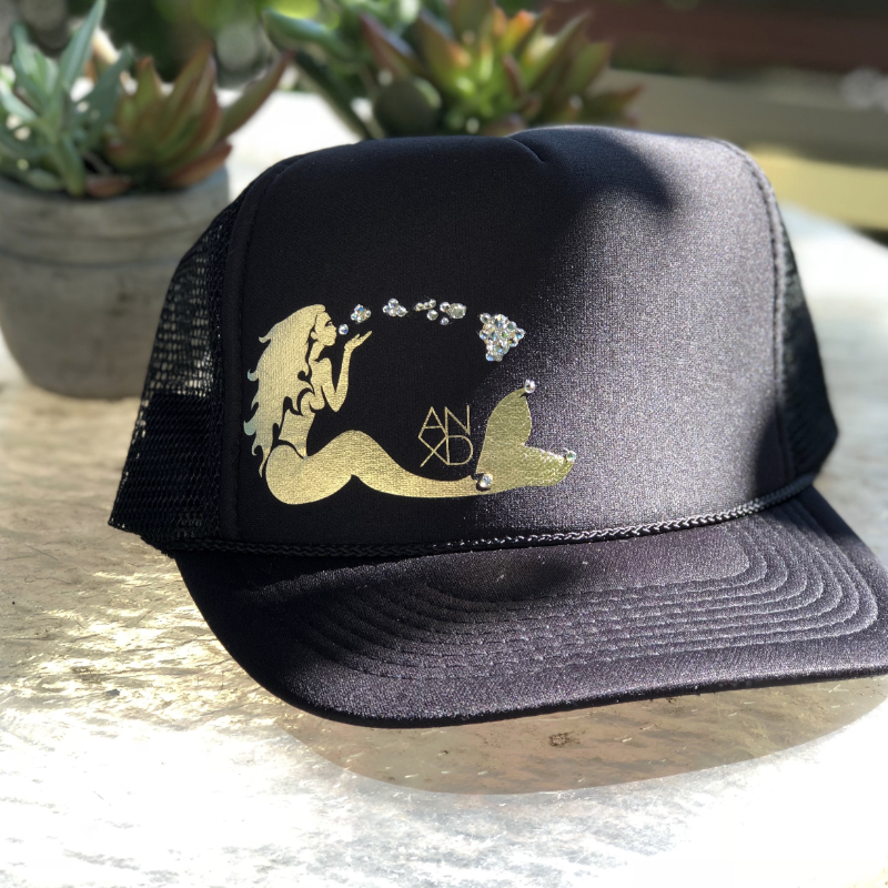 Mermaid Hat Camo W/ Swarovski Crystal Hawaiian Island chain - Bootzie