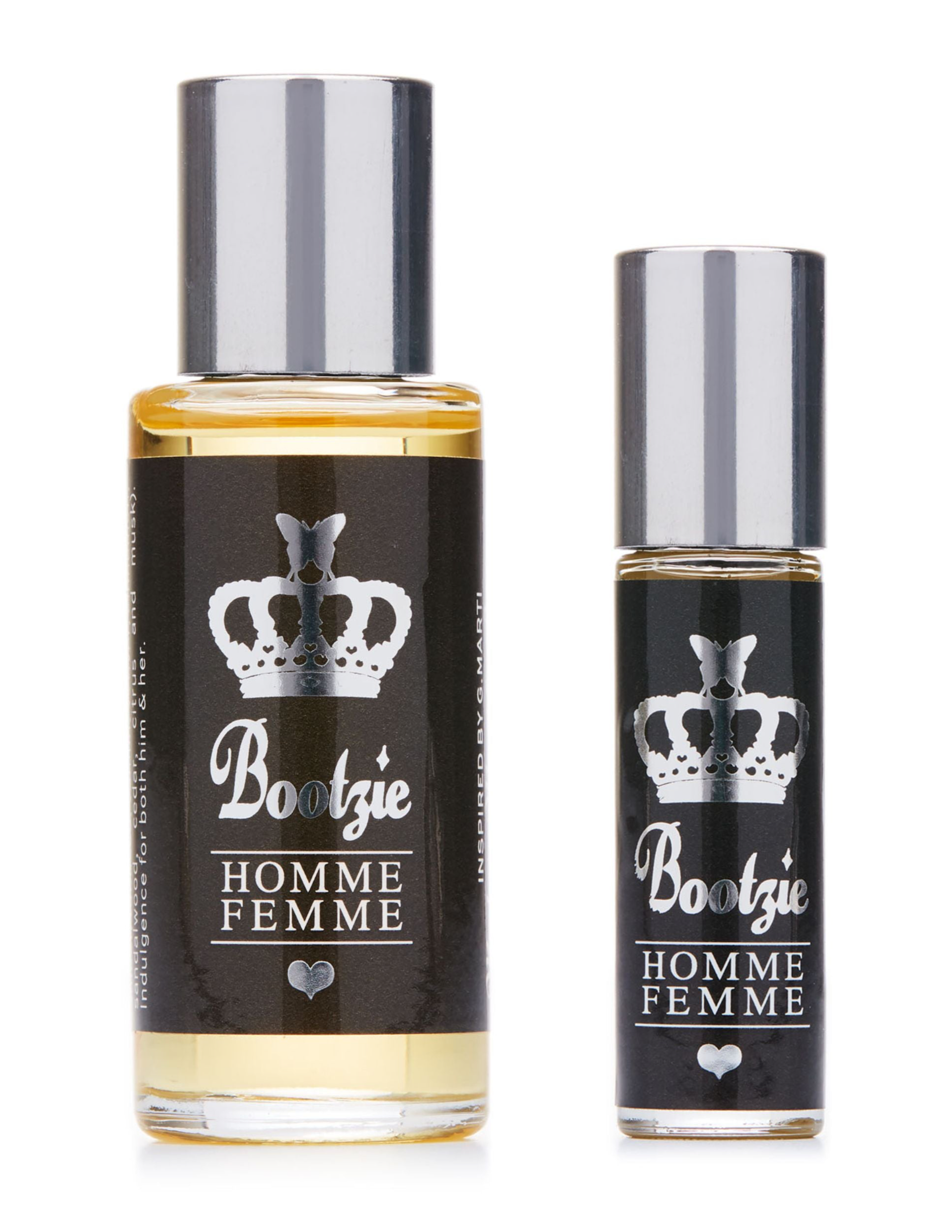 Homme Femme “Duo” Perfume Oil - 1 oz Refill + 1 Full Size 10ml Roller - Bootzie 