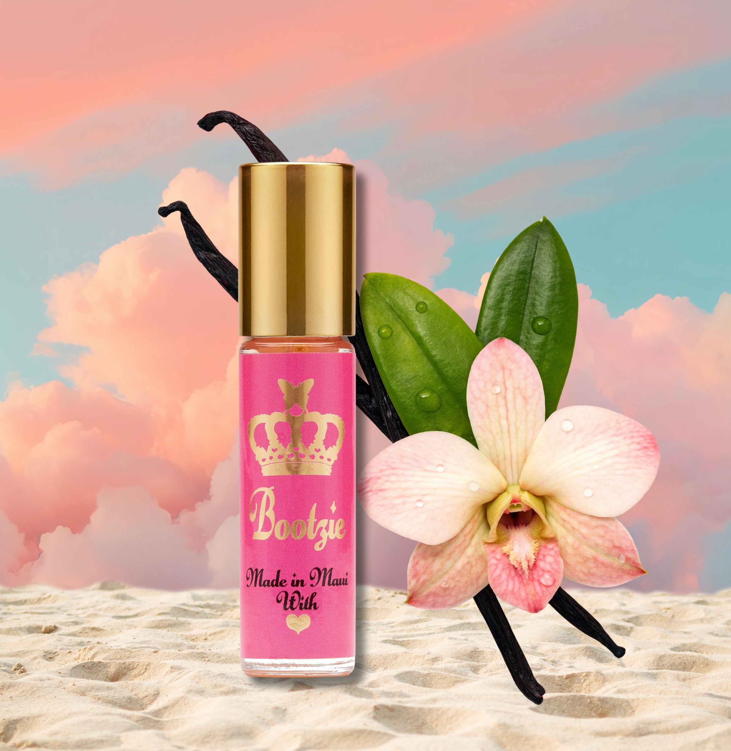 Bootzie Oil “Original” Vanilla, Musk, tonka bean, orange blossom, and a touch of cinnamon. 10ml roller bottle