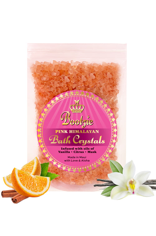 Pink Himalayan Bath Crystals Infused with Vanilla-Cirtus-Musk - Bootzie 